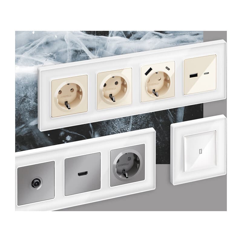 Рамка ALFA Arctic (Белый Стекло органическое) 1-ая