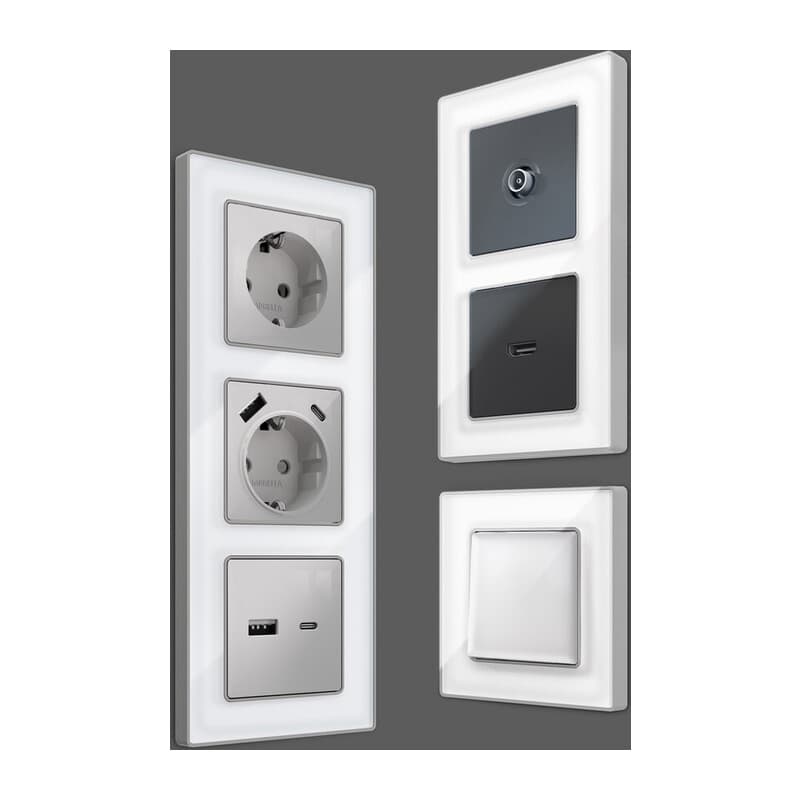 Рамка ALFA Arctic (Белый Стекло органическое/Серебро) 2-ая