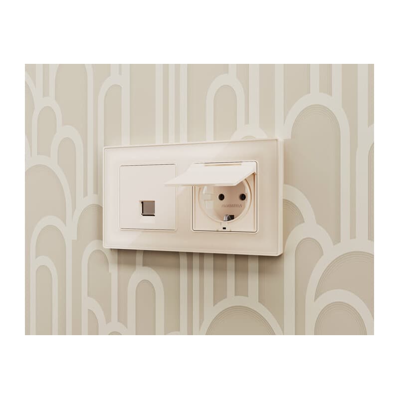 Рамка ALFA Arctic (Бежевый Стекло органическое) 2-ая