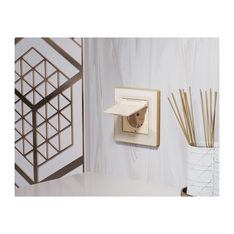 Рамка ALFA Arctic (Бежевый Стекло органическое/Шампань) 3-ая