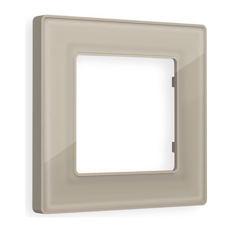 Рамка ALFA Arctic (Серо-бежевый Стекло органическое) 1-ая