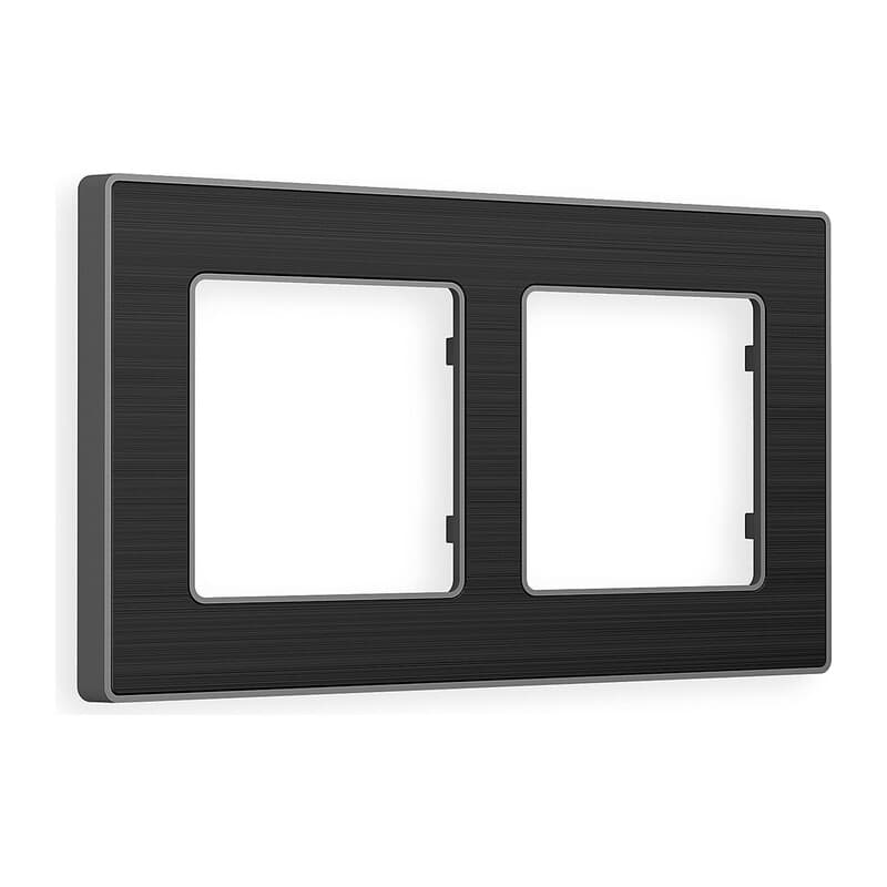 Рамка ALFA Arctic (Черный Стекло органическое/Сталь) 2-ая