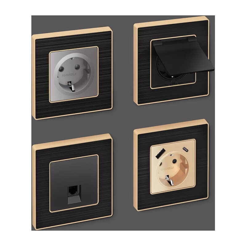 Рамка ALFA Arctic (Черный Стекло органическое/Шампань) 2-ая