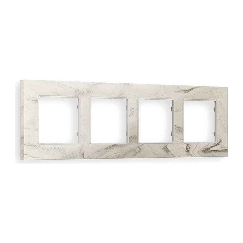 Рамка ALFA Grand (Серо-бежевый мрамор) 4-ая