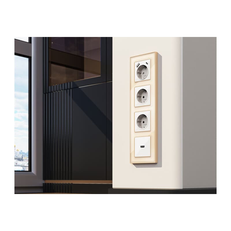 Комплект механизма розетки HDMI 2.0 ALFA Белый глянец 40V/500mA 2.0GHz 5-18Gbit/s QUANT (AP1140, VM222)