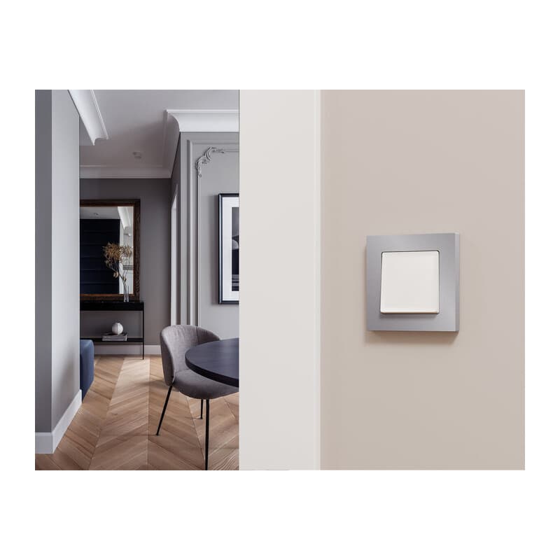 Комплект механизма 1-кл выключателя ALFA Белый матовый QUANT (AP1210, VM101)