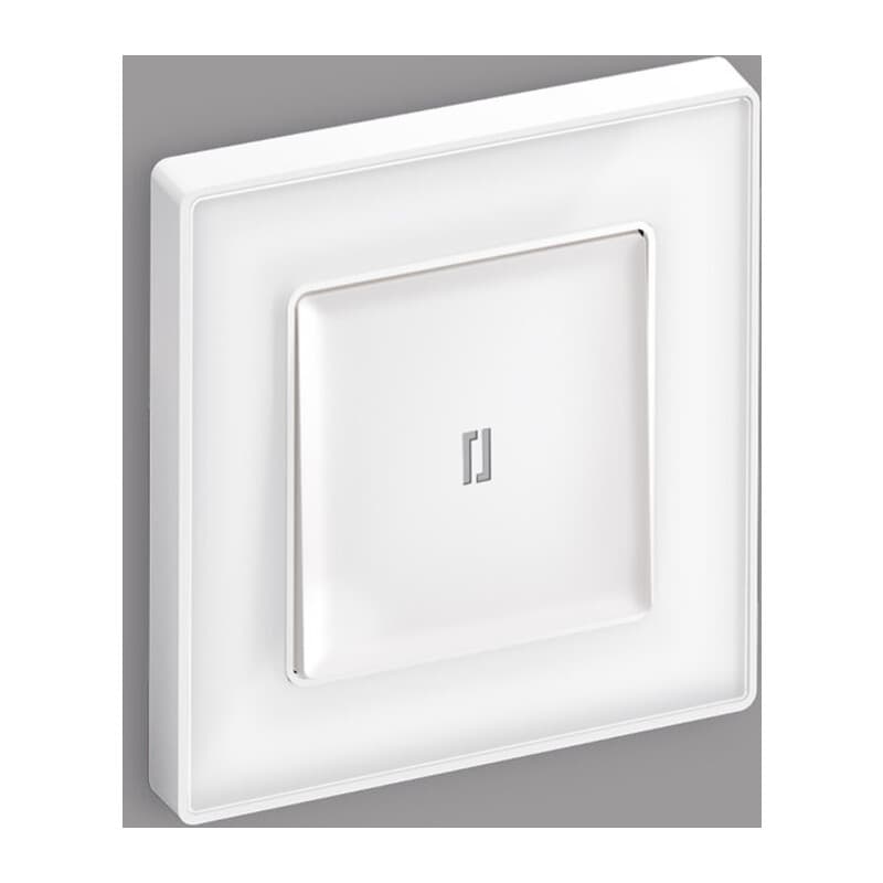 Комплект механизма 1-кл проходного выключателя с подсветкой 3200K ALFA Белый матовый QUANT (AP1220, VM105, G22Y)