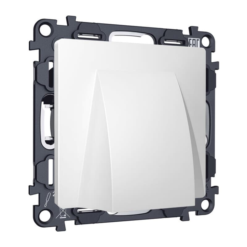 Комплект вывода кабеля с фикатором ALFA Белый матовый QUANT (AP1358, VM238)