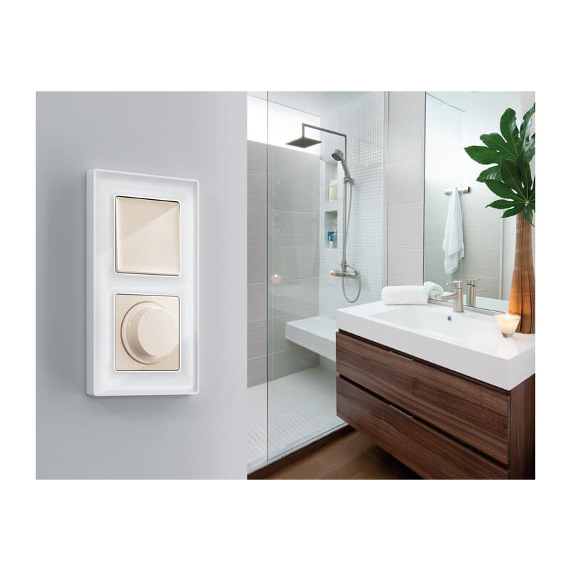 Комплект механизма 1-кл выключателя ALFA Бежевый глянец QUANT (AP3010, VM101)