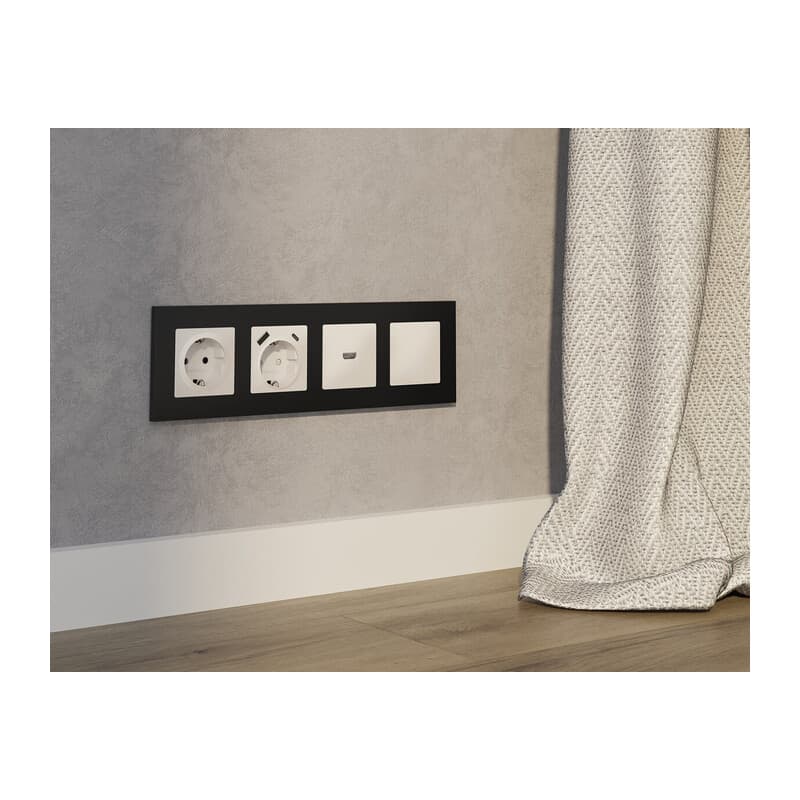 Комплект суппорта универсального ALFA Бежевый матовый QUANT (AP3360, VM240)