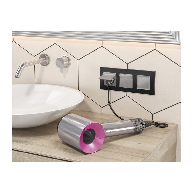 Комплект механизма 1-кл перекрестного выключателя ALFA Сталь матовый QUANT (AP5010, VM112)