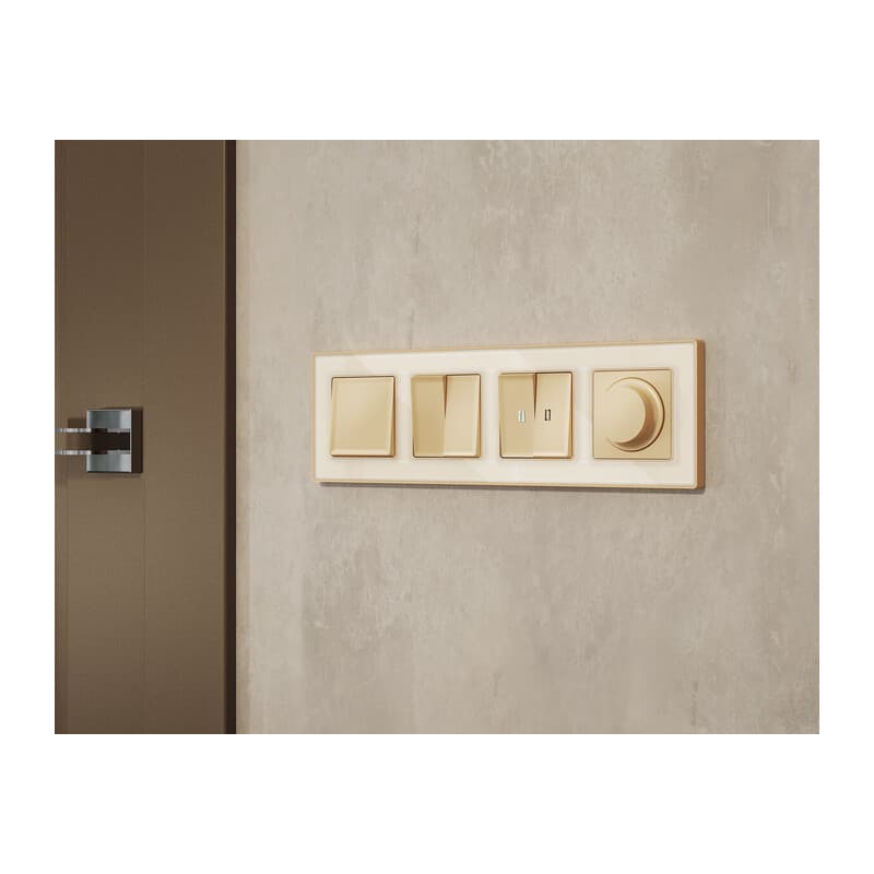 Комплект механизма 2-кл выключателя ALFA Шампань QUANT (AP6030, VM115)