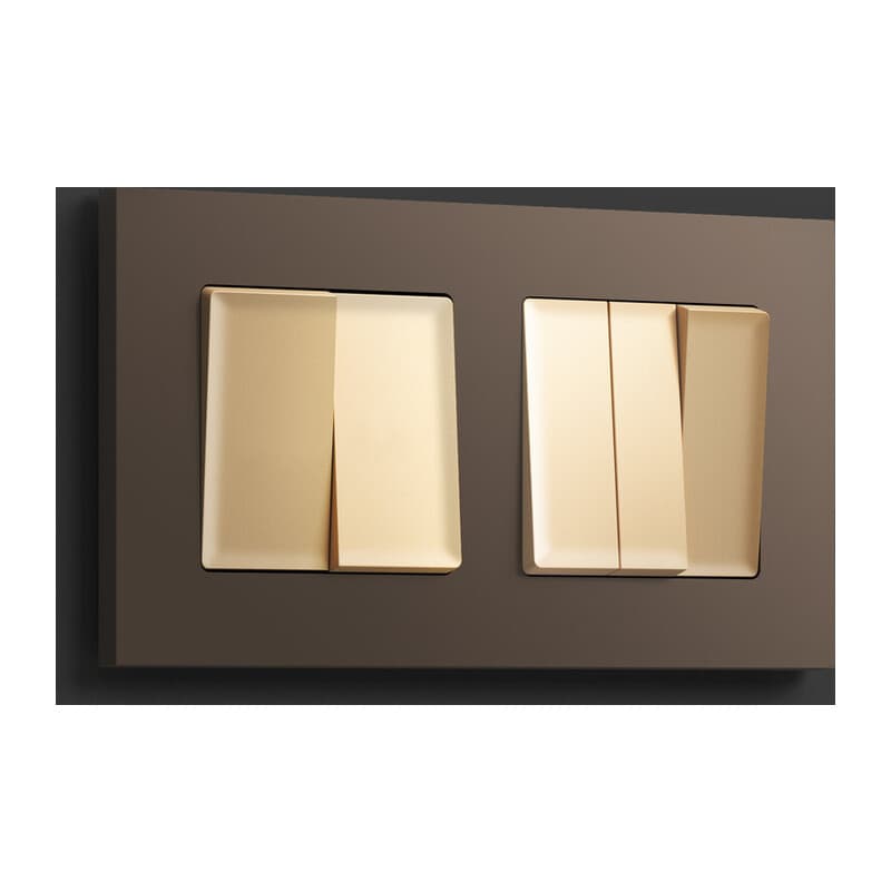 Комплект механизма 2-кл выключателя ALFA Шампань QUANT (AP6030, VM115)