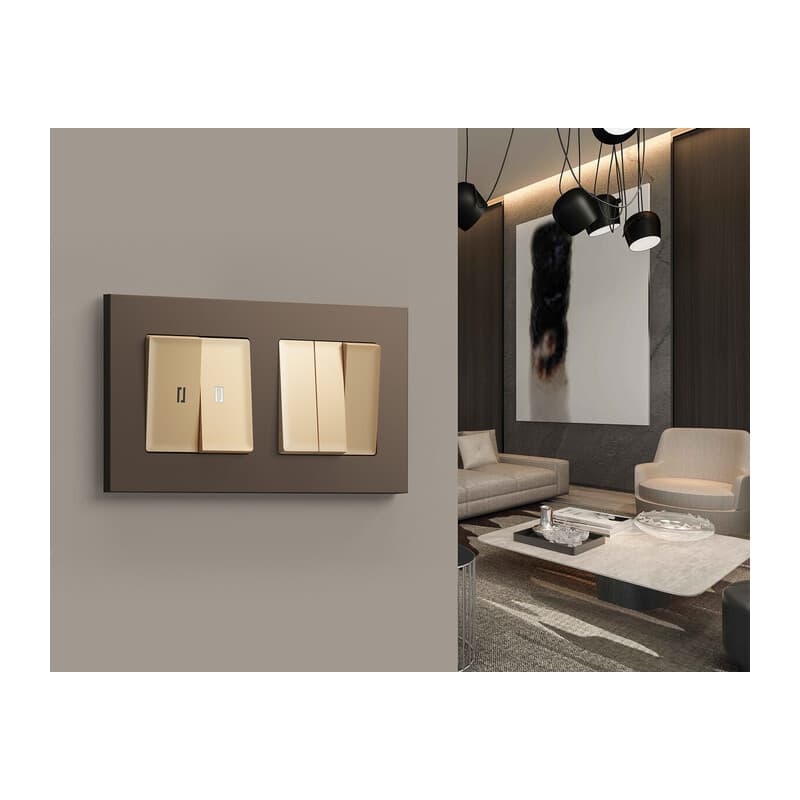 Комплект механизма 3-кл выключателя ALFA Шампань QUANT (AP6050, VM133)