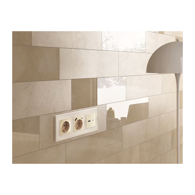 Комплект механизма электрической розетки ALFA Шампань с/з на винтовых зажимах QUANT (AP6060, VM141)