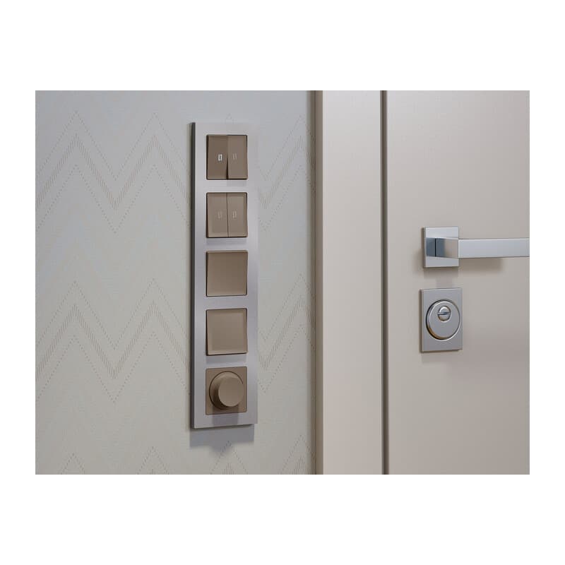 Комплект механизма 1-кл выключателя с самовозвратом ALFA Темная бронза матовый QUANT (AP6310, VM113)