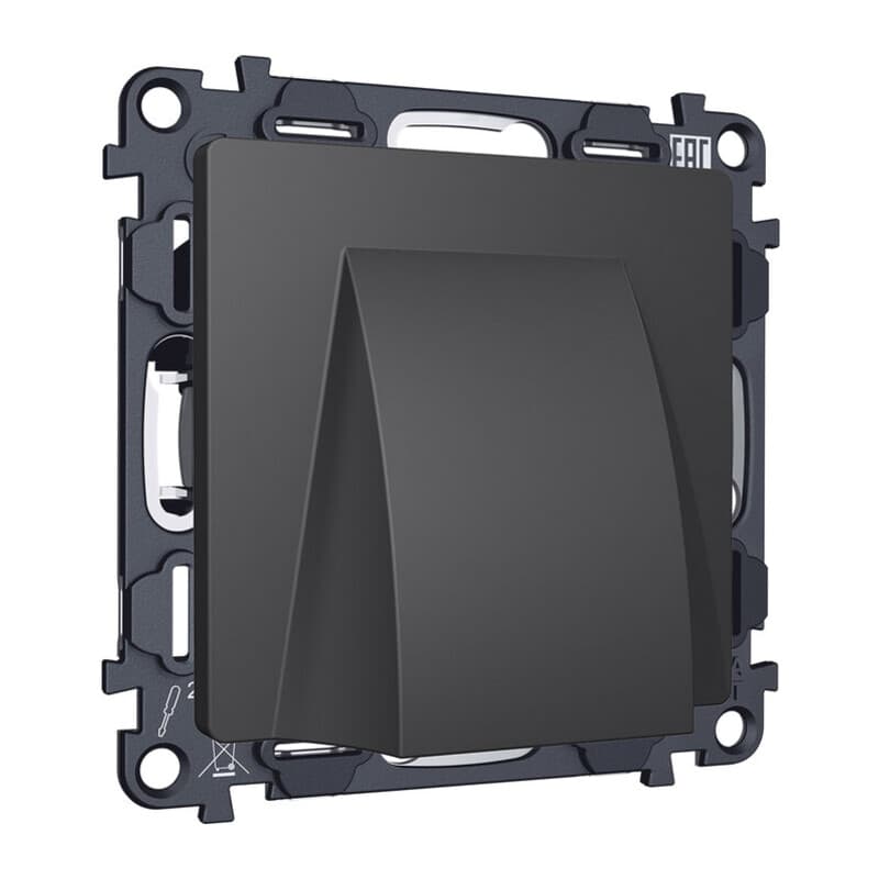 Комплект вывода кабеля с фиксатором ALFA Графит мягкое касание QUANT (AP9158, VM238)