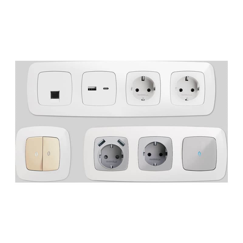 Рамка OMEGA Ecta (Белый глянец) 5-ая