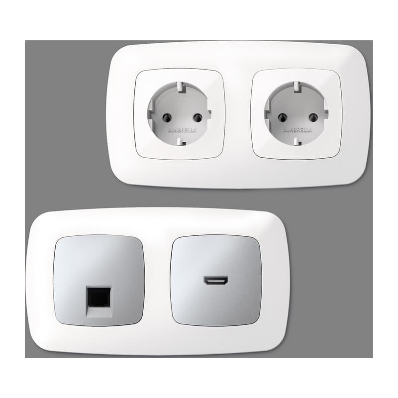 Рамка OMEGA Ecta (Белый матовый) 3-ая