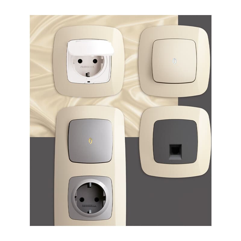 Рамка OMEGA Ecta (Бежевый глянец) 2-ая