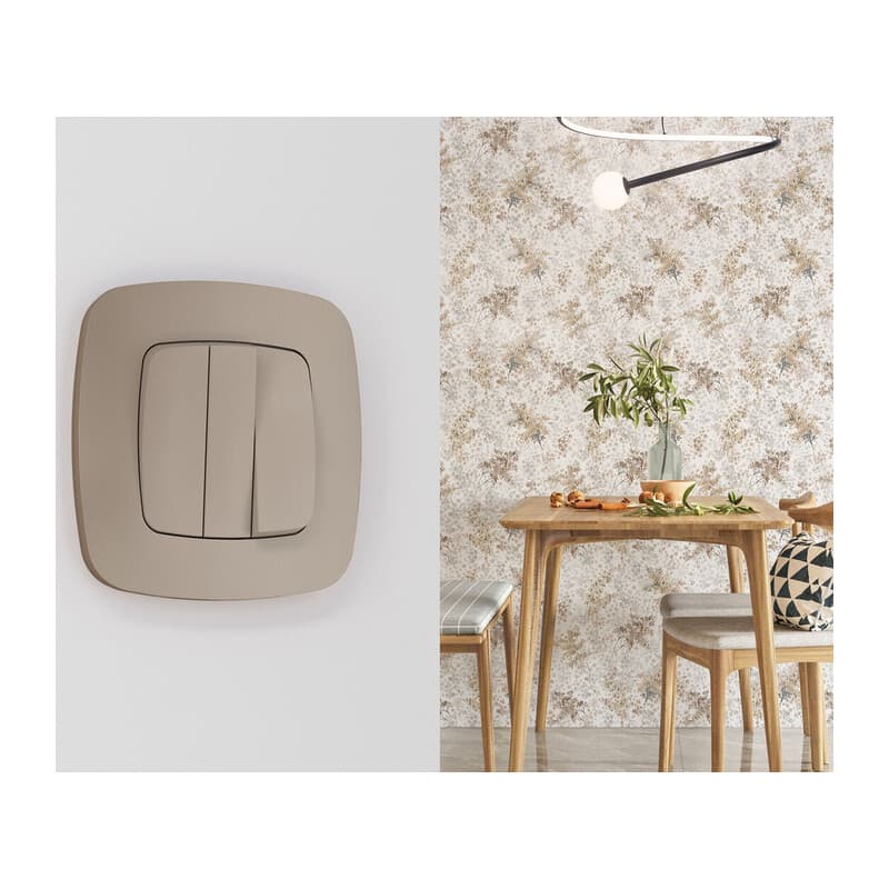 Рамка OMEGA Ecta (Серо-бежевый матовый) 1-ая