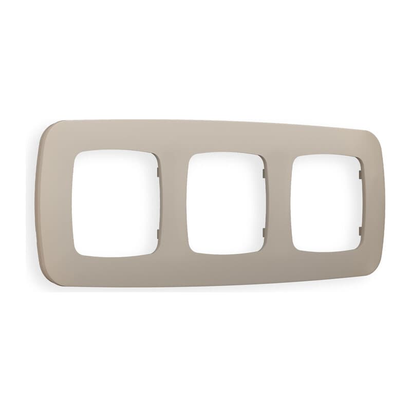 Рамка OMEGA Ecta (Серо-бежевый матовый) 3-ая