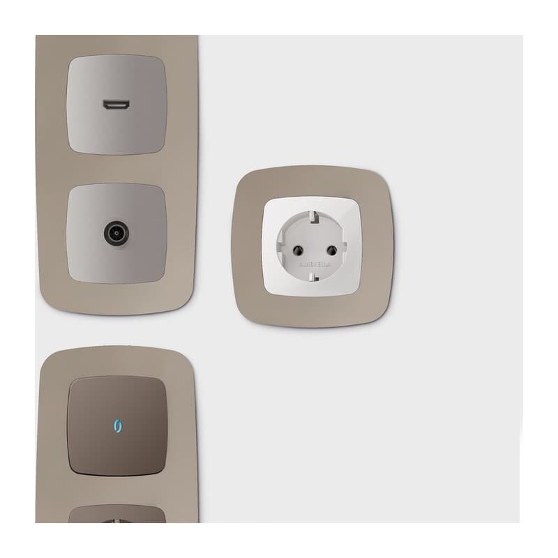 Рамка OMEGA Ecta (Серо-бежевый матовый) 5-ая