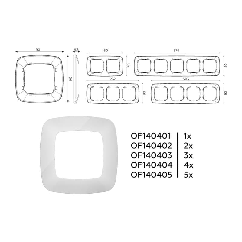 Рамка OMEGA Ecta (Серебро глянец) 3-ая