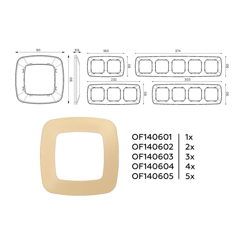 Рамка OMEGA Ecta (Шампань) 2-ая