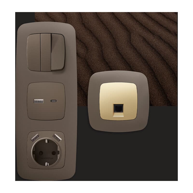 Рамка OMEGA Ecta (Темная бронза матовый) 5-ая