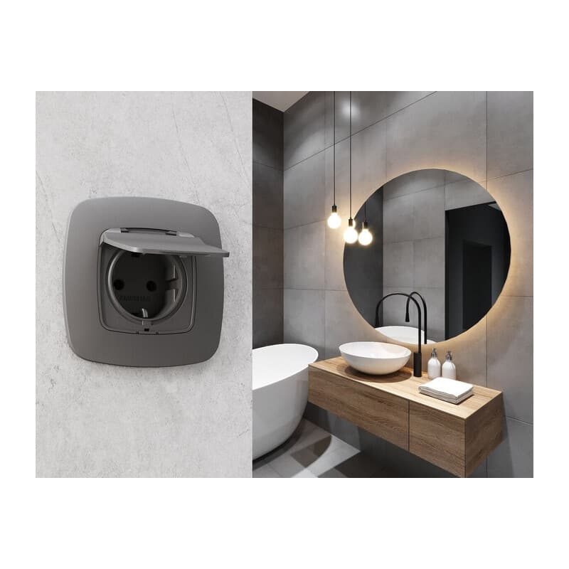 Рамка OMEGA Ecta (Антрацит серый) 2-ая