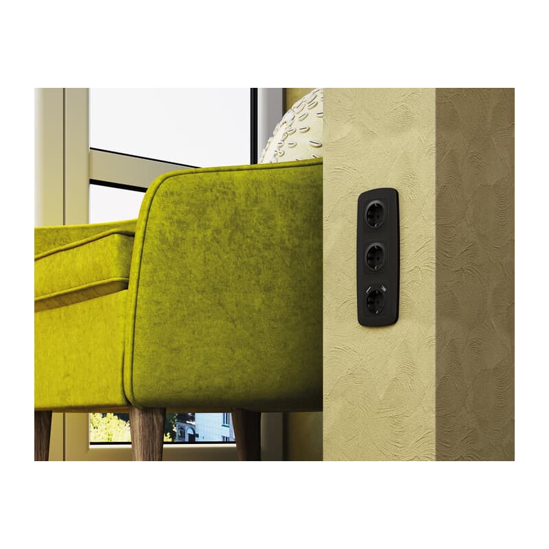 Рамка OMEGA Ecta (Черный матовый) 5-ая