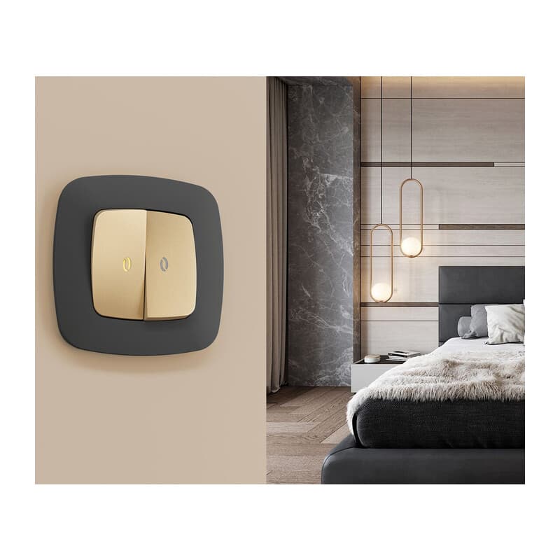 Рамка OMEGA Ecta (Графит Мягкое касание) 3-ая