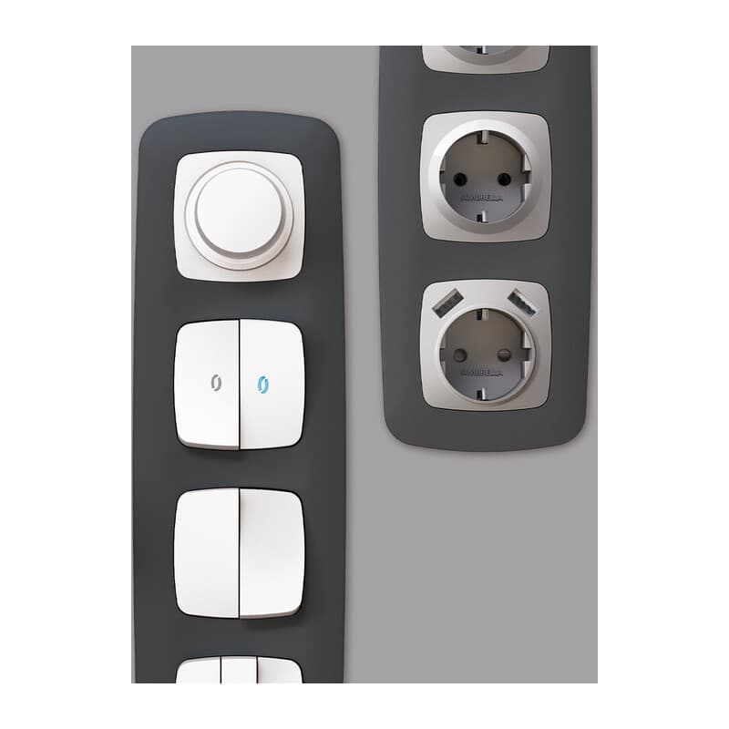 Рамка OMEGA Ecta (Графит Мягкое касание) 5-ая