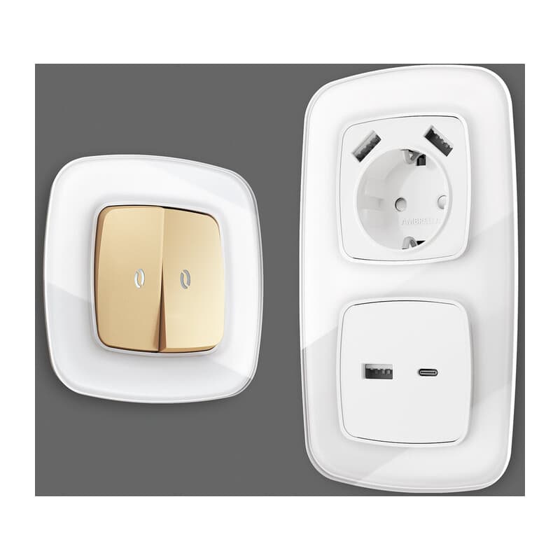 Рамка OMEGA Radian (Белый Стекло органическое) 2-ая