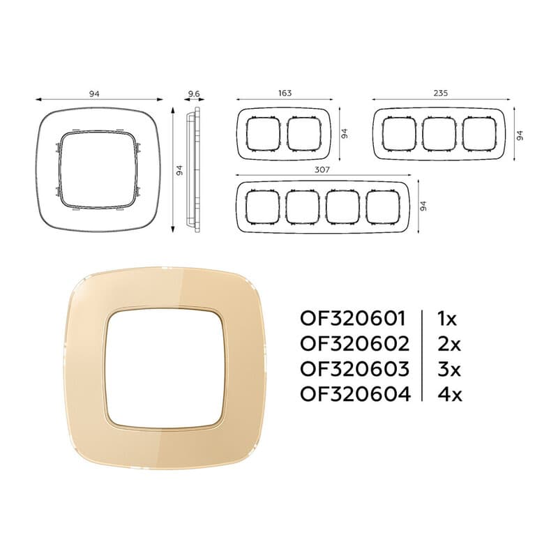 Рамка OMEGA Radian (Шампань Стекло органическое) 2-ая