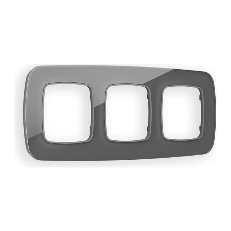 Рамка OMEGA Radian (Антрацит серый Стекло органическое) 3-ая