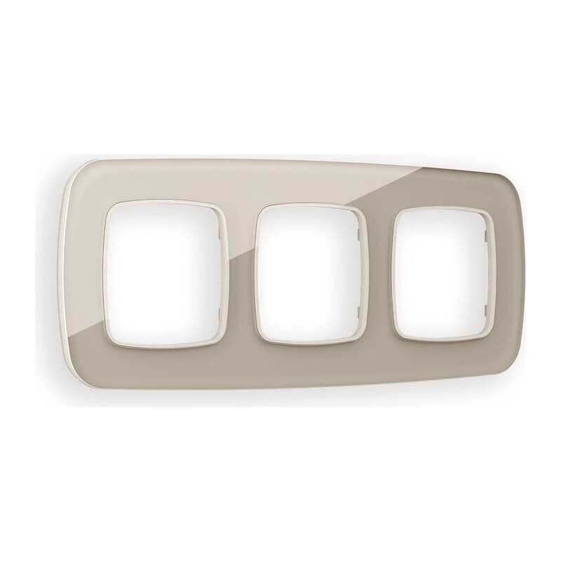 Рамка OMEGA Radian (Серо-бежевый Стекло закаленное натуральное) 3-ая