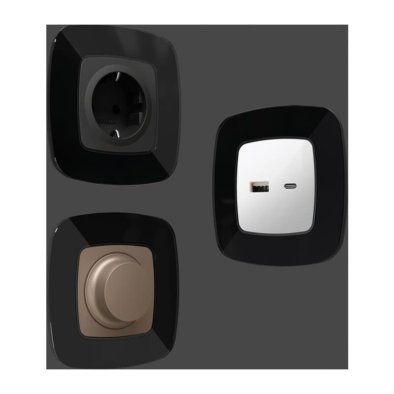 Рамка OMEGA Radian (Черный Стекло закаленное натуральное) 2-ая