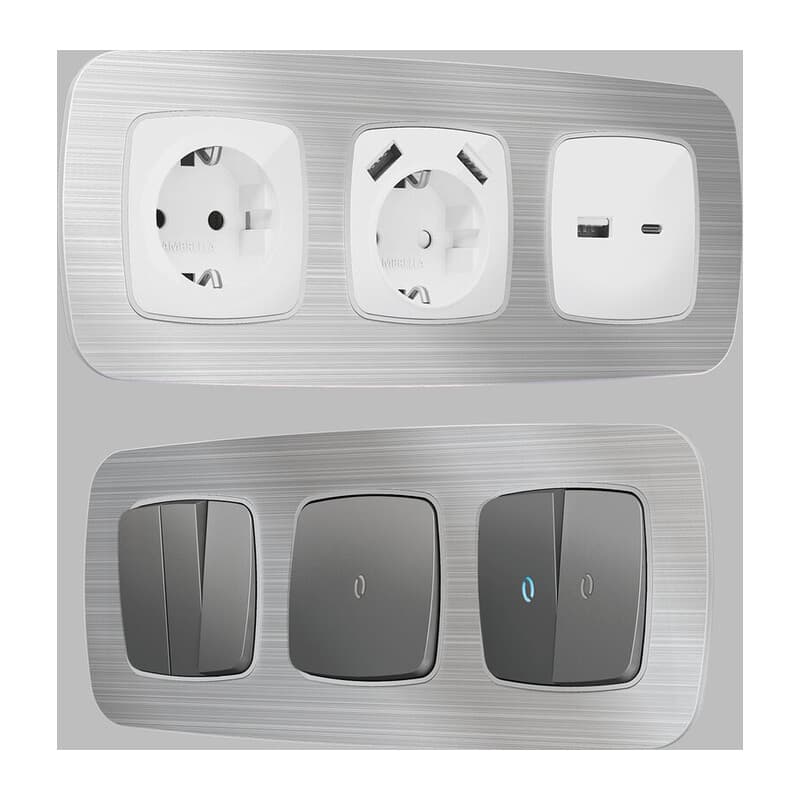 Рамка OMEGA Radian (Серебро Металл шлифованный) 2-ая