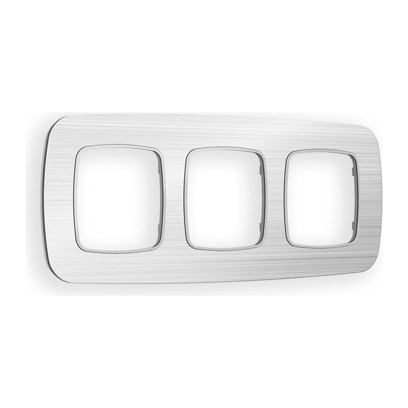 Рамка OMEGA Radian (Серебро Металл шлифованный) 3-ая