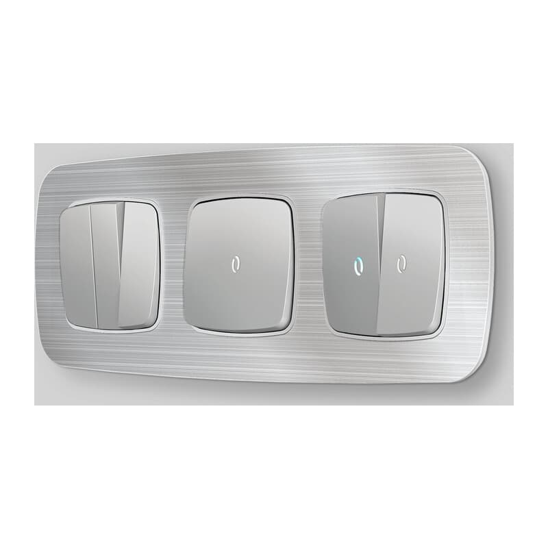 Рамка OMEGA Radian (Серебро Металл шлифованный) 3-ая