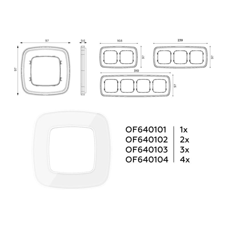 Рамка OMEGA Coint (Белый Стекло органическое) 4-ая