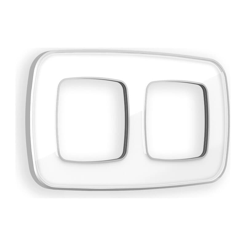 Рамка OMEGA Coint (Белый Стекло органическое/Серебро) 2-ая