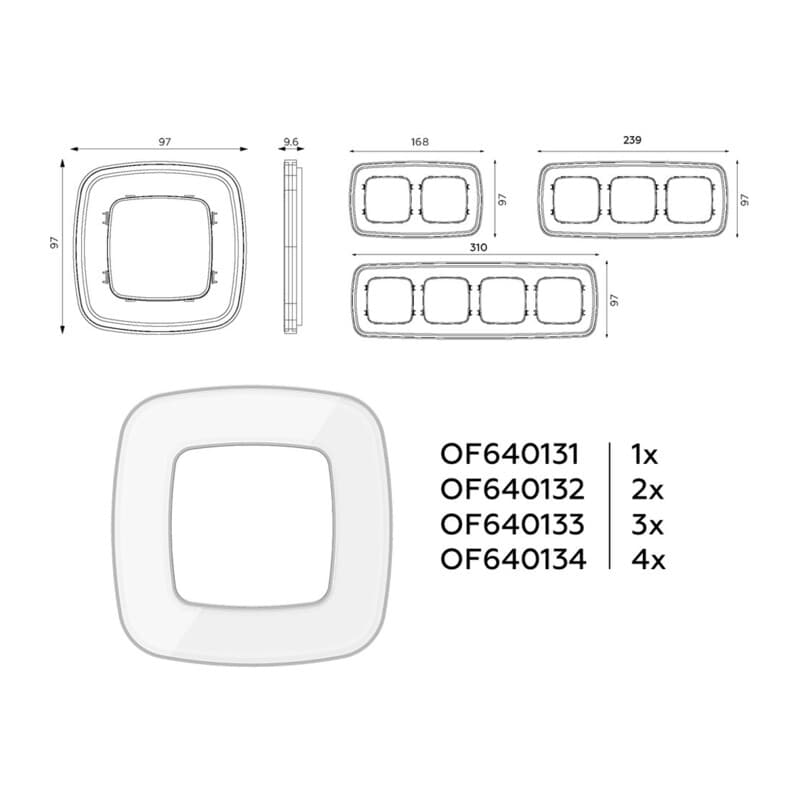 Рамка OMEGA Coint (Белый Стекло органическое/Серебро) 3-ая