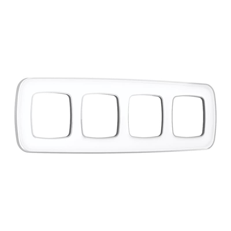 Рамка OMEGA Coint (Белый Стекло органическое/Серебро) 4-ая