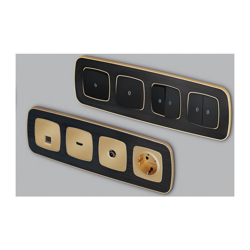 Рамка OMEGA Coint (Черный Стекло органическое/Шампань) 2-ая