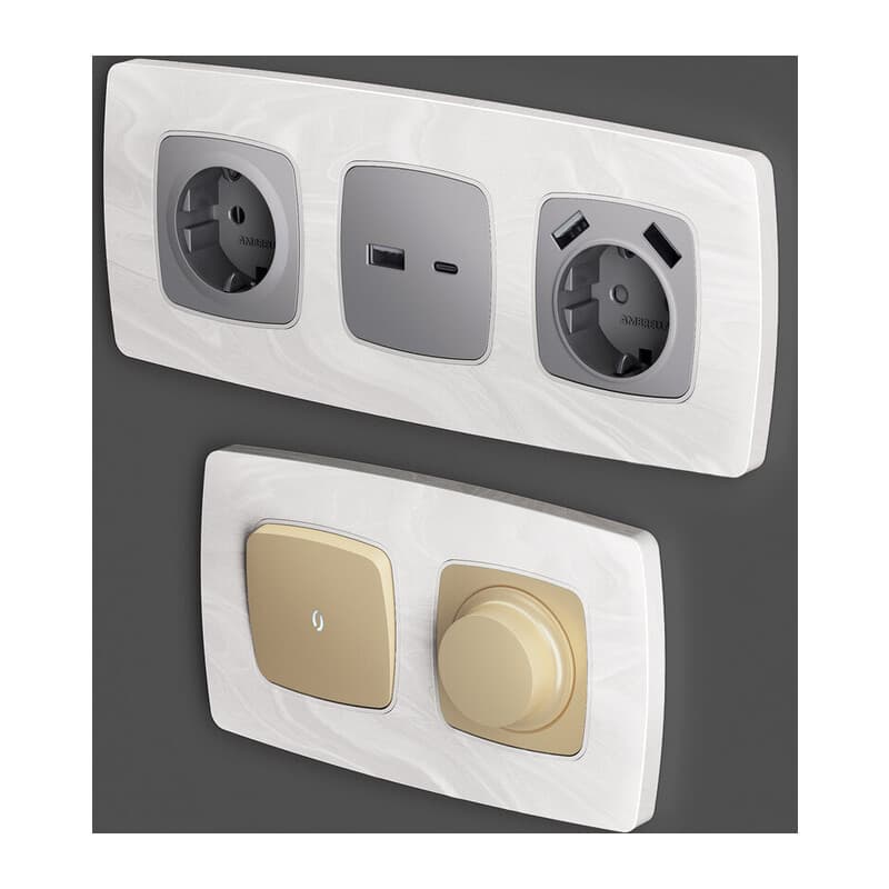 Рамка OMEGA Opera (Белый мрамор) 4-ая