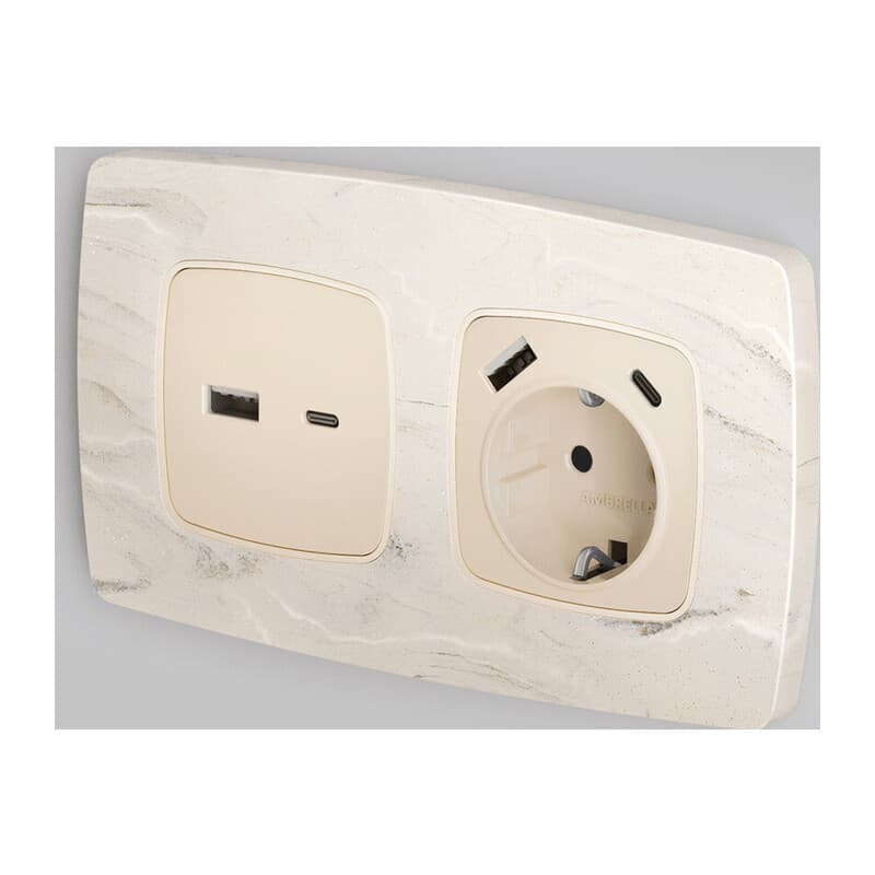 Рамка OMEGA Opera (Серо-бежевый мрамор) 2-ая