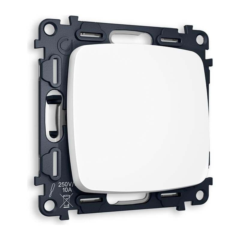 Комплект механизма 1-кл перекрестного выключателя OMEGA Белый матовый QUANT (OP1210, VM112)